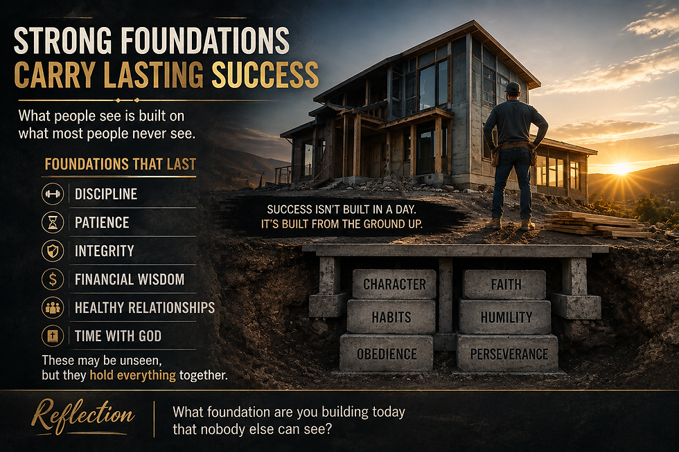 Building Foundations That Can Carry Success.