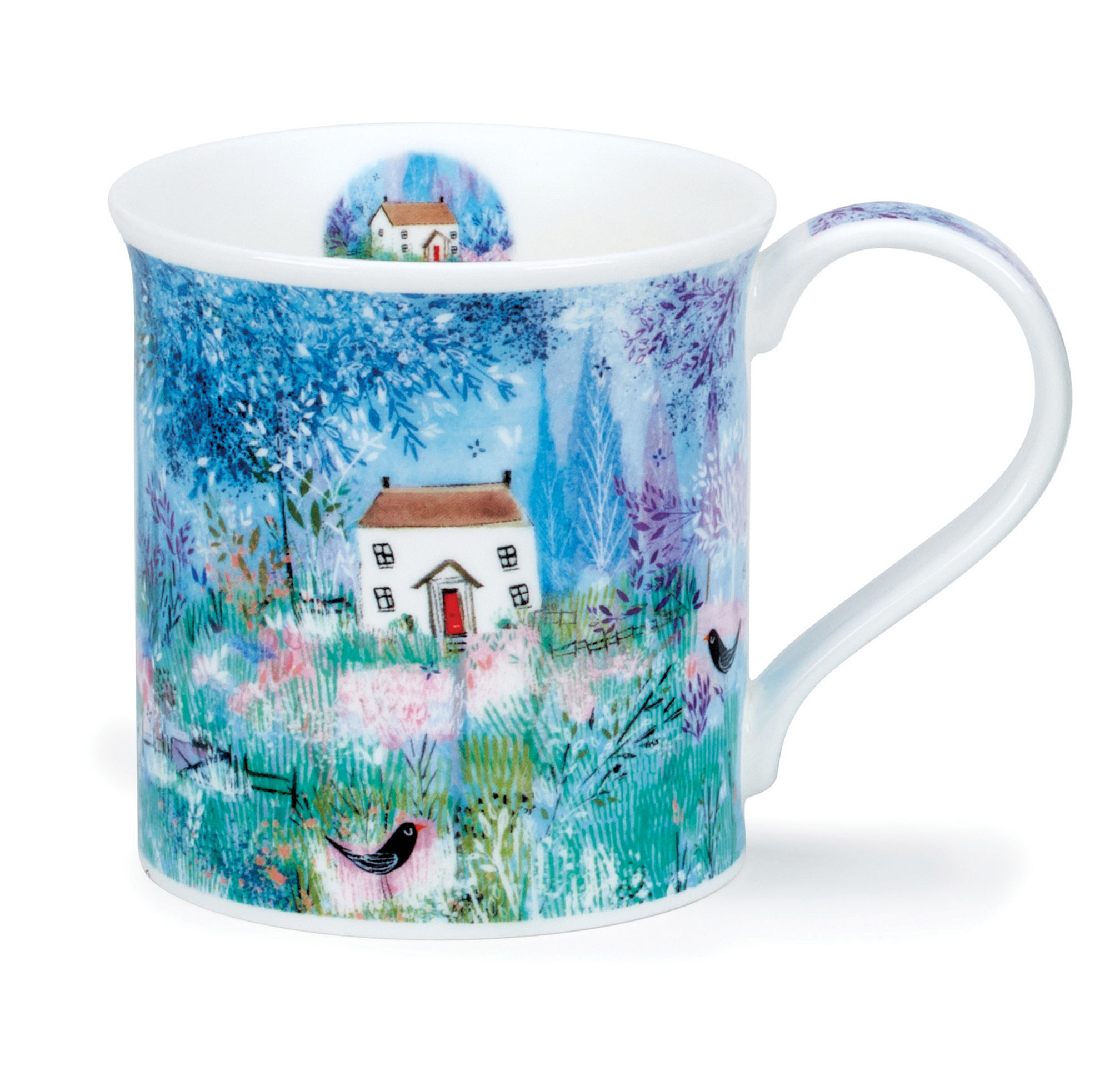 Bute Enchanted Cottage - Blackbird- Dunoon fine English bone china