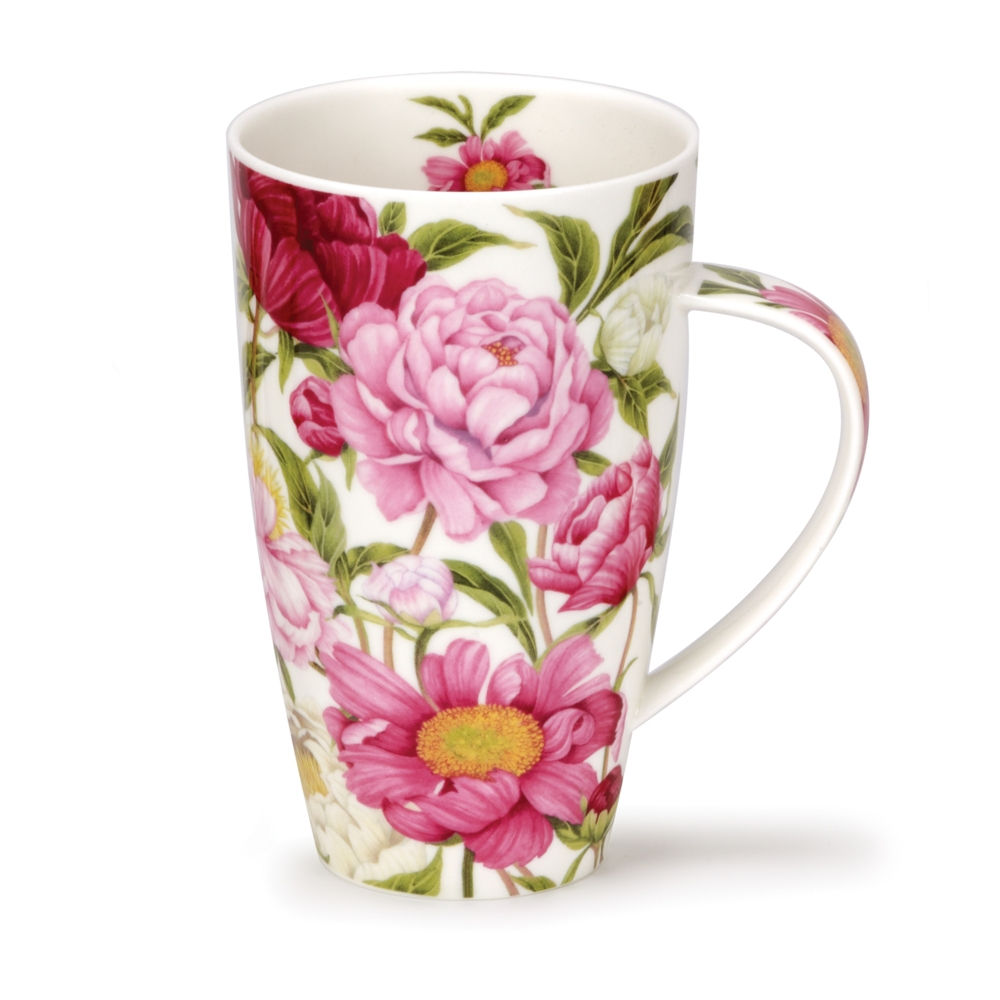 Henley Peonies Coffee and Tea Mug- Dunoon fine English bone china