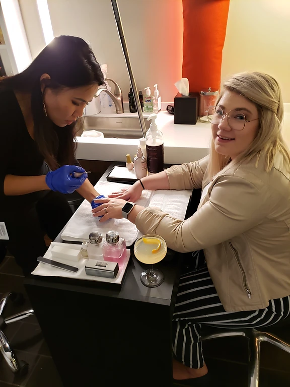 Getting a manicure