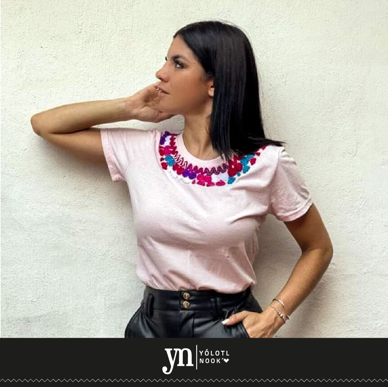 Blusa con bordado de San Juan Chamula