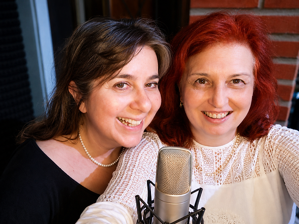 Elena Pontini ed Erika Zupan in studio di registrazione