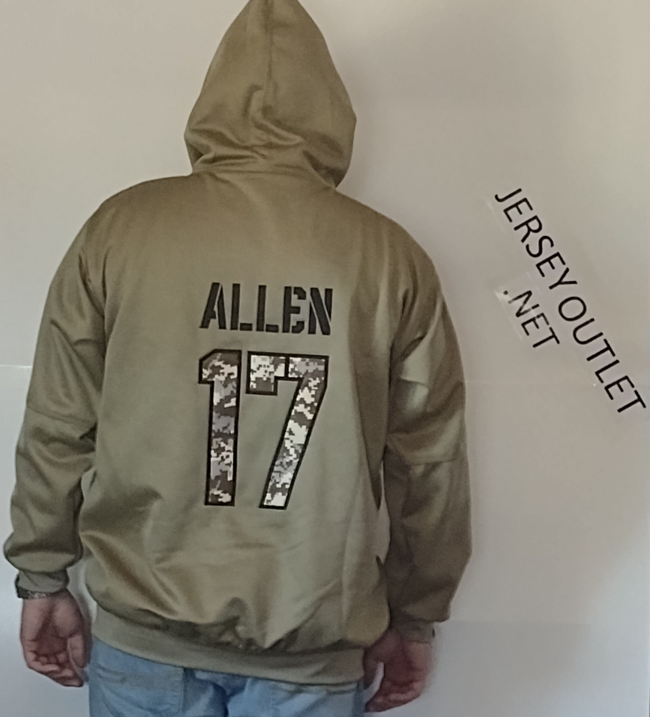 Josh Allen Army Green Camo Hoodie 