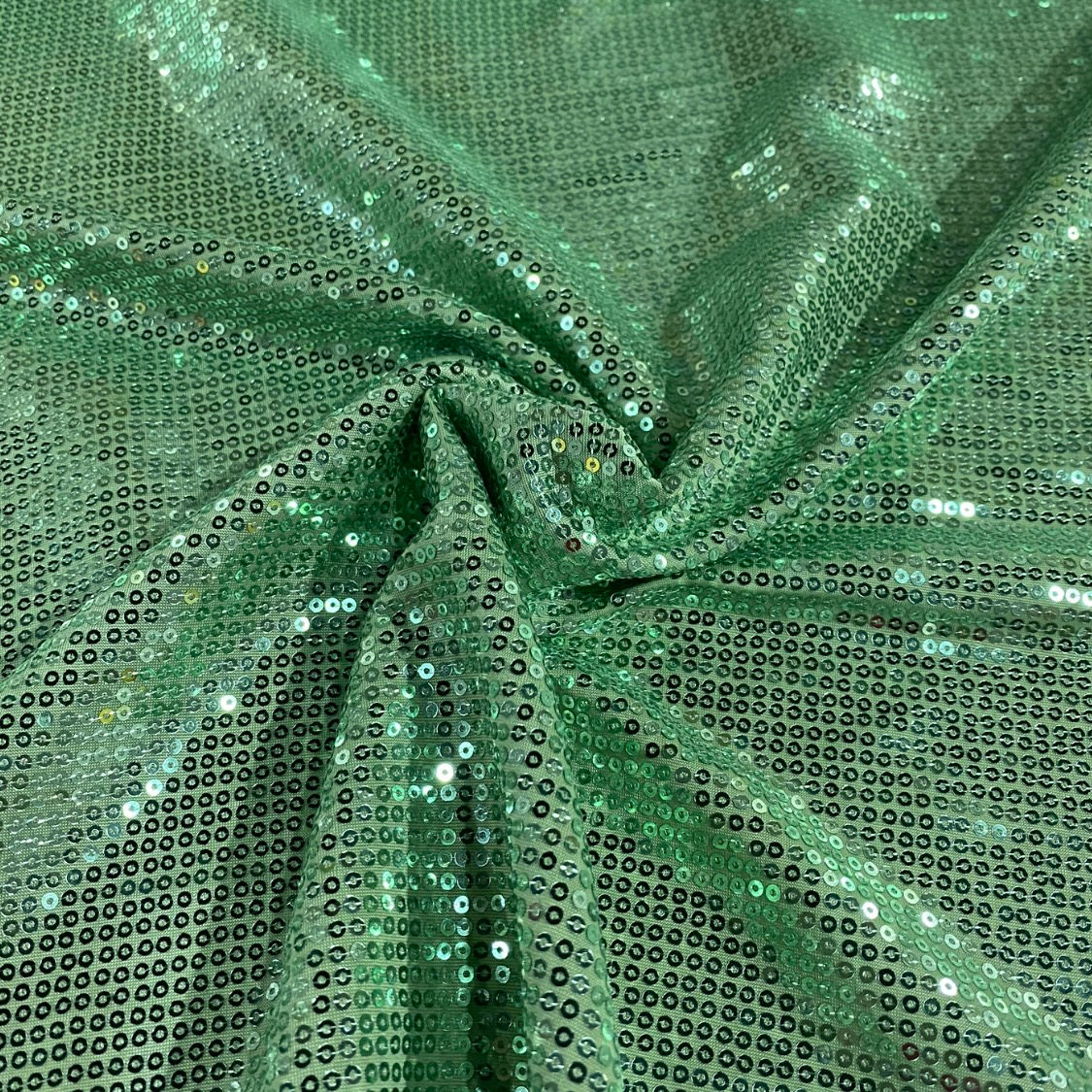 Malha paetê verde menta 