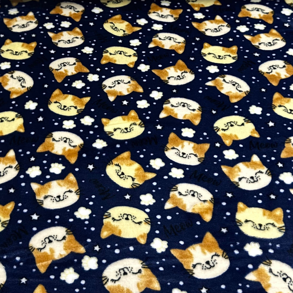 Fleece premium gato azul marinho