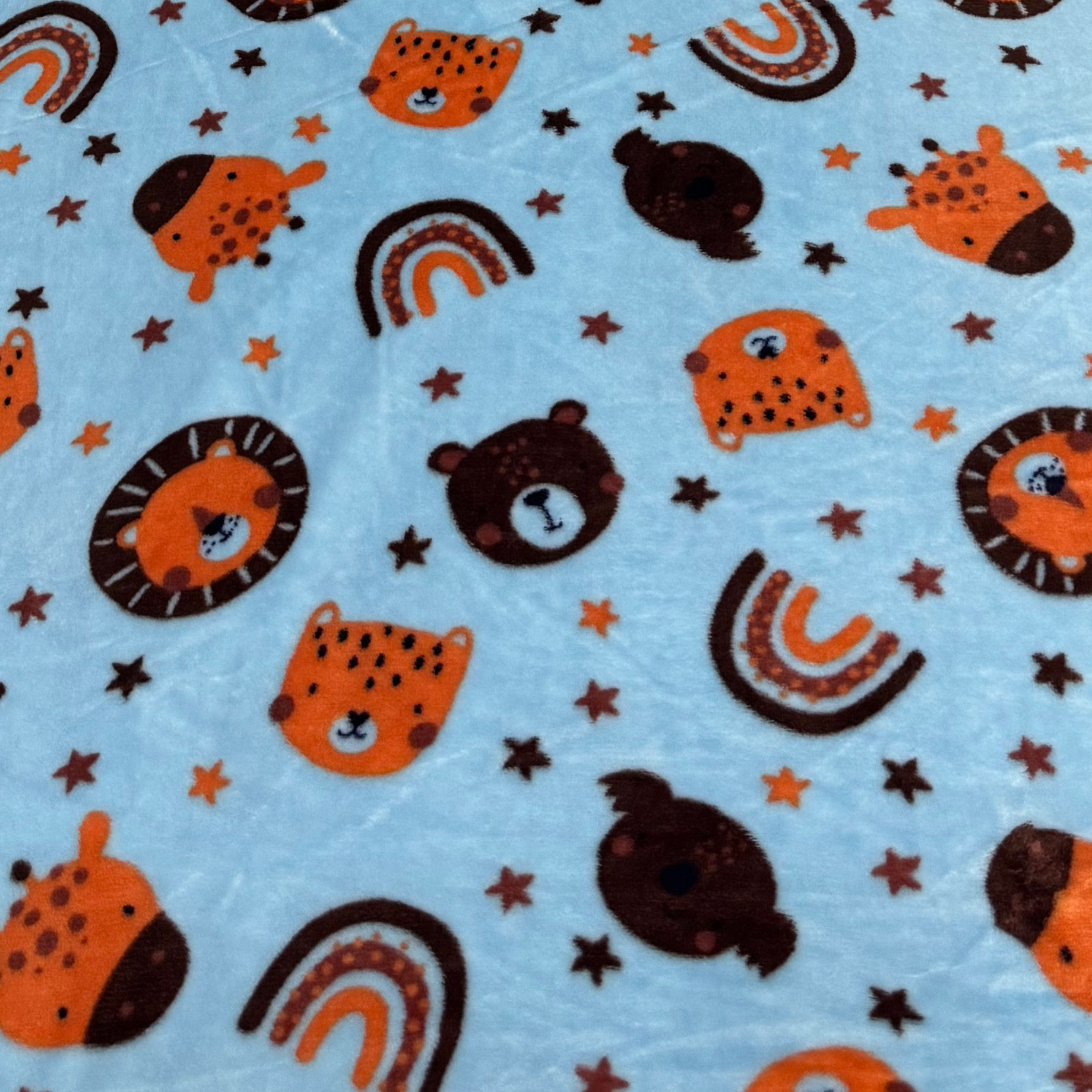 Fleece premium animais azul