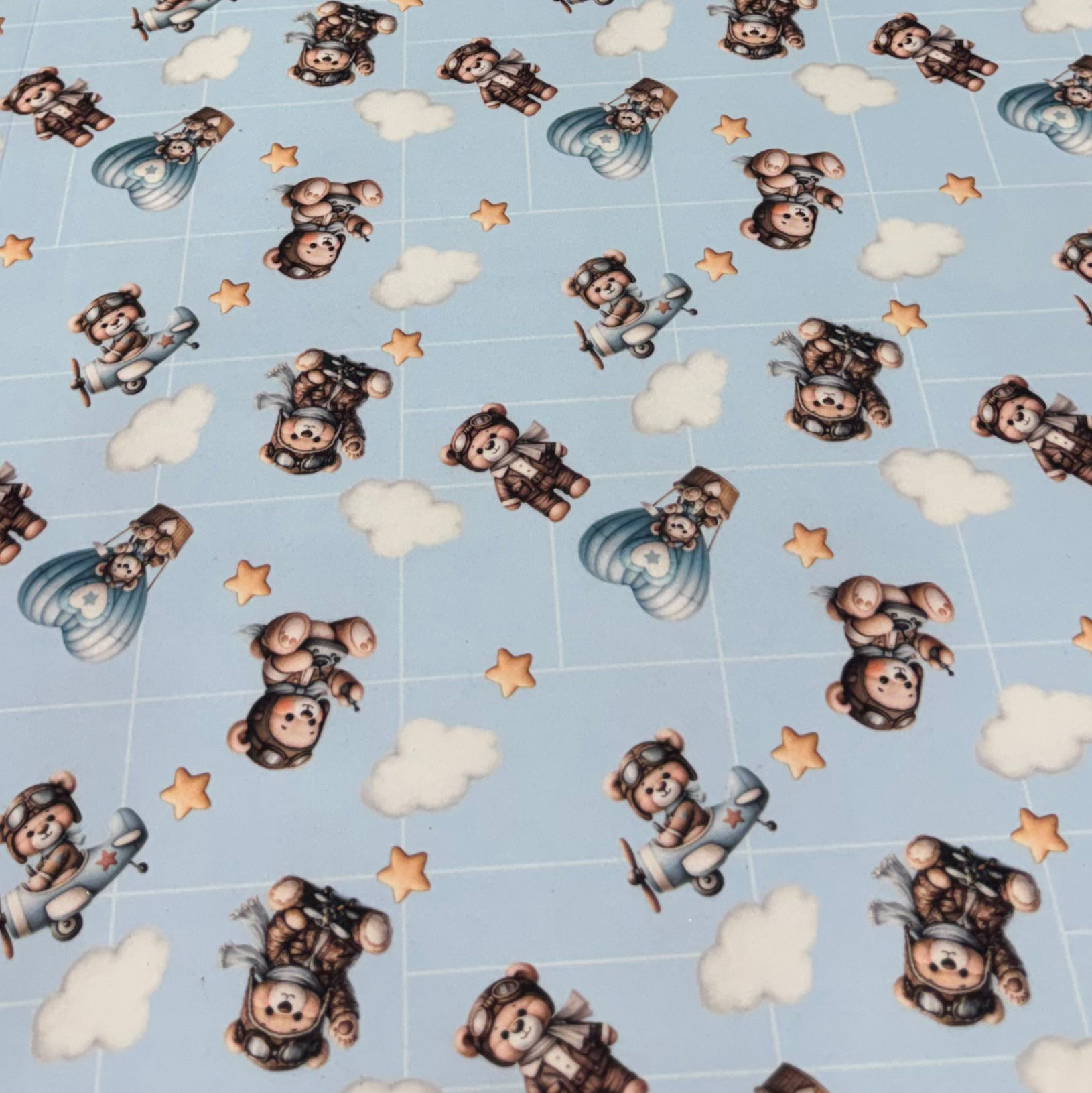 Microsoft sublimado urso azul bebê 