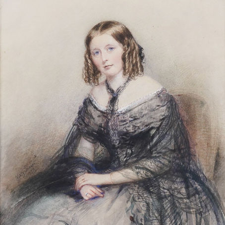 a portrait of a woman from the 19thC