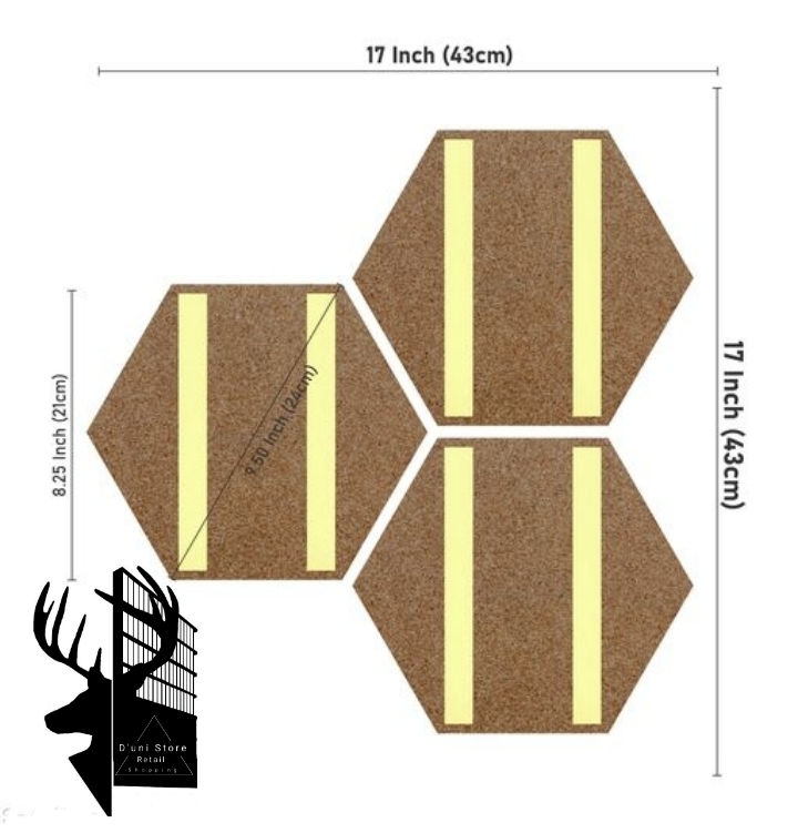 Thumbnail: SAF Set of 3 Hexagon modern art High quality MDF Board UV Textured <3 Painting
