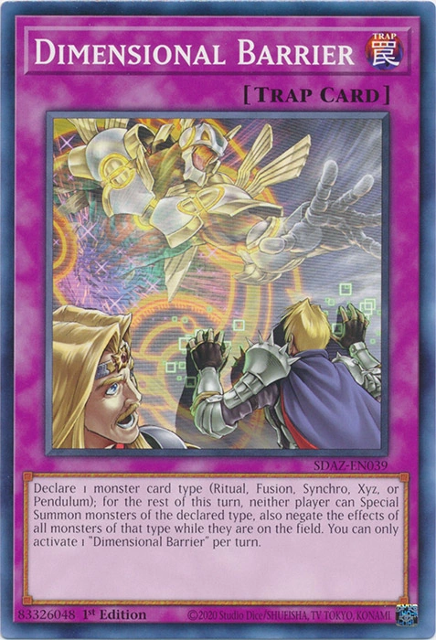 dimensional barrier