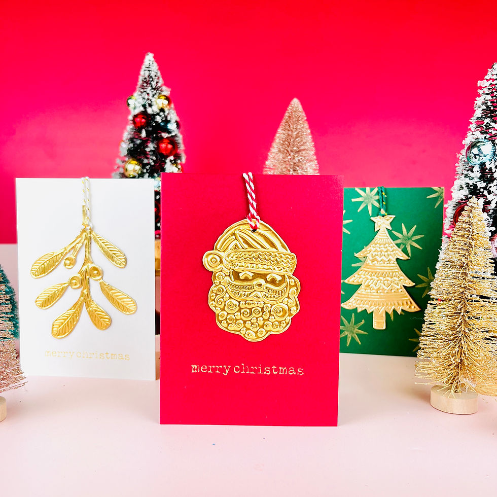 Embossed Christmas Decoration Cards Workshop