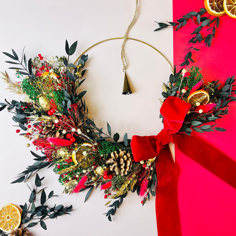 Dried Flower Christmas Wreath Workshop