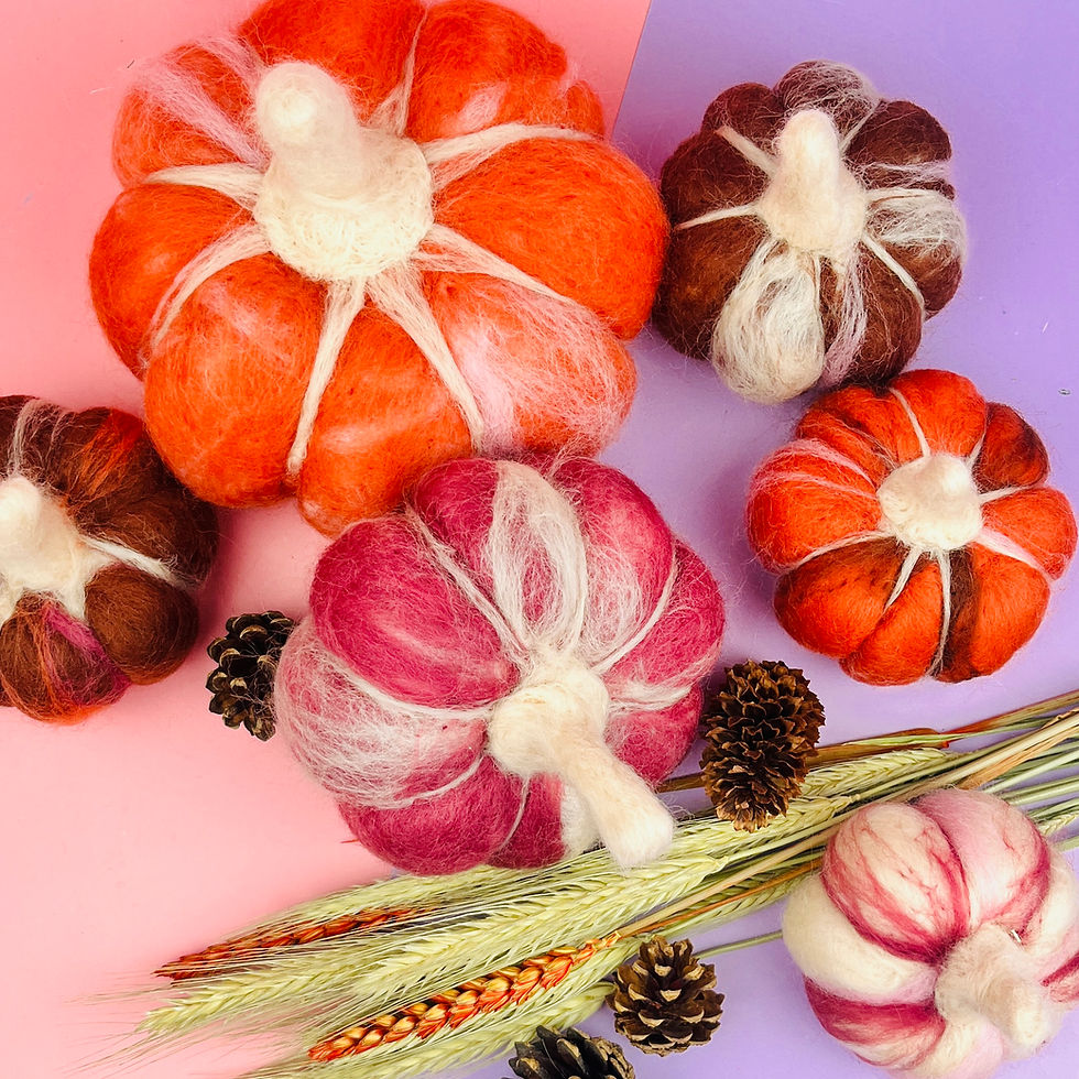 Needle Felted Wool Pumpkins Workshop