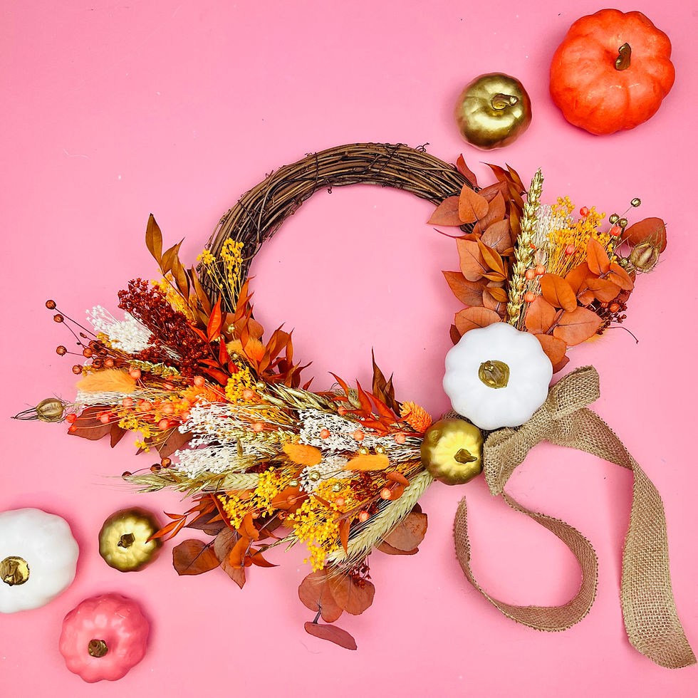 Autumnal Dried Flower Wreath Workshop