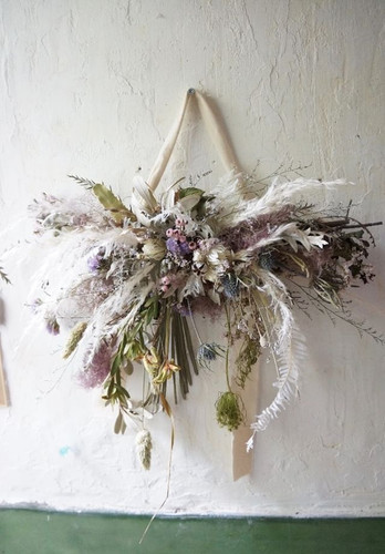 ドライフラワータペストリー フラワータペストリー（ホワイト | middleworld