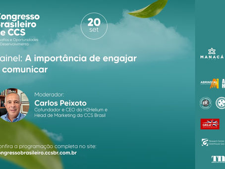 H2helium participa de painel no 1o Congresso Brasileiro de CCS