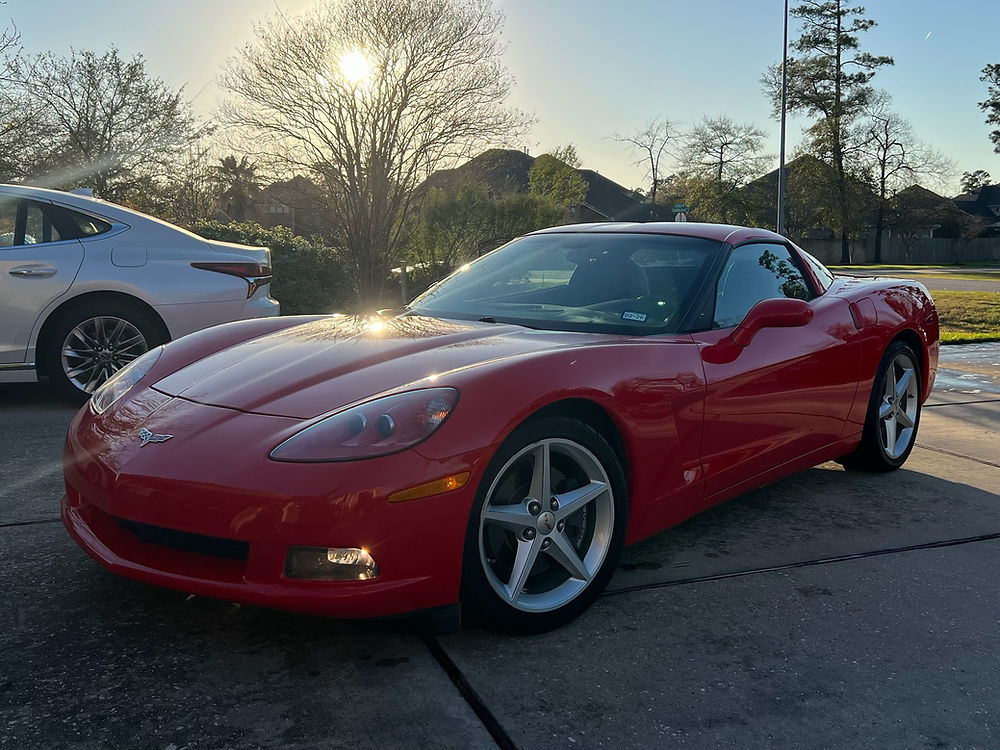 red corvette full mobile detailing in Angleton TX