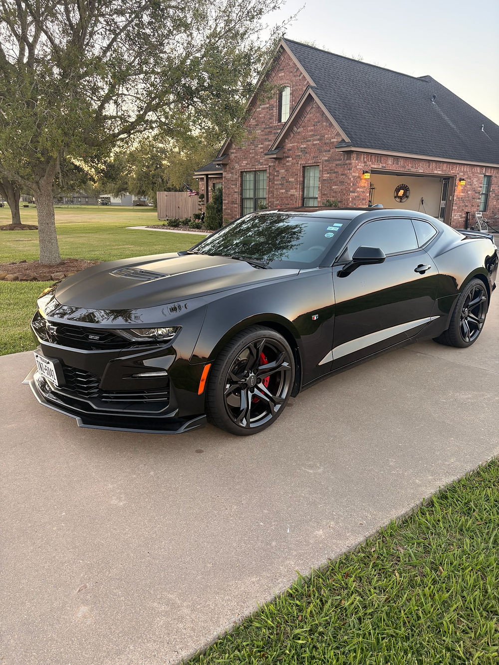 Black Camero exterior mobile detailing in Angleton TX