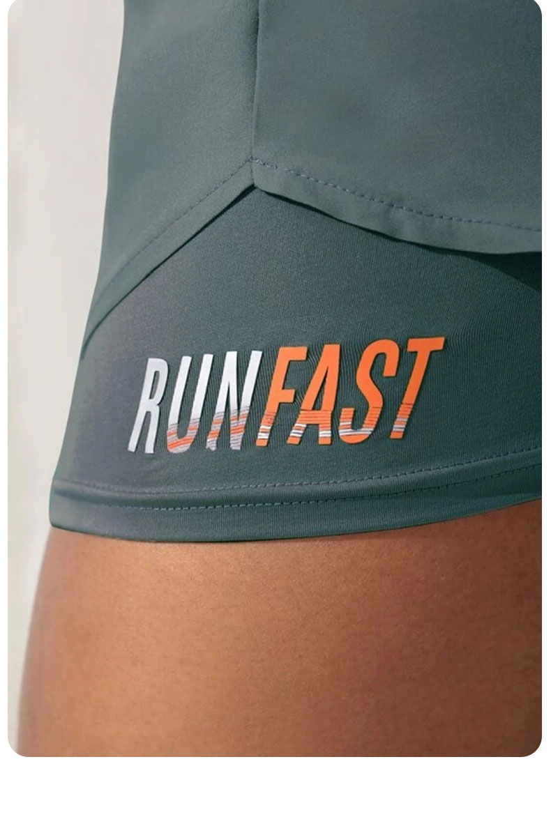 Miniatura: Women's High Rise Yoga Shorts With Elastic Proximity Control Running Shorts, Fak