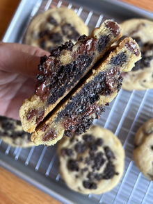 Oreo stuffed chocolate chip cookies