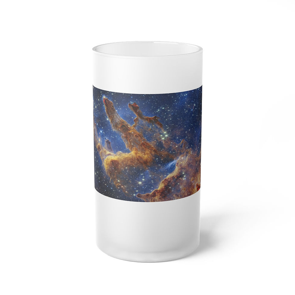 Thumbnail: Webb Space Telescope - Pillars of Creation Frosted Glass Beer Mug, 16oz