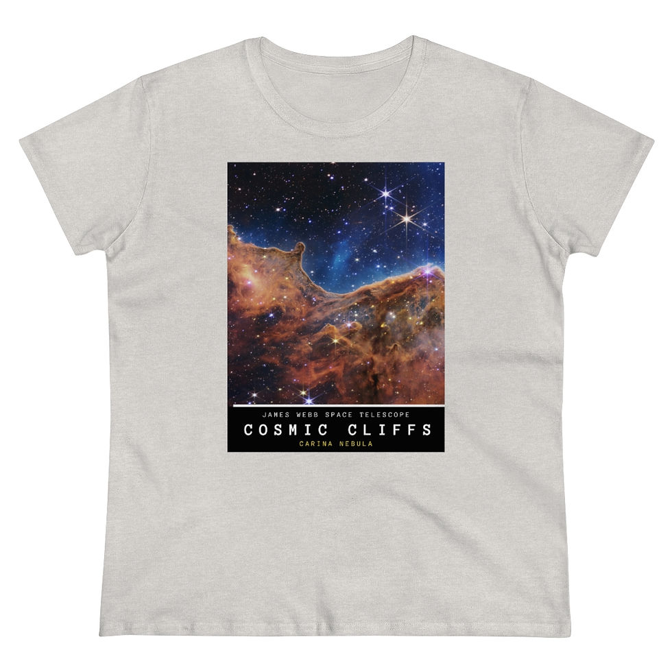Miniatura: Women's James Webb Space Telescope Cosmic Cliffs Cotton T-shirt