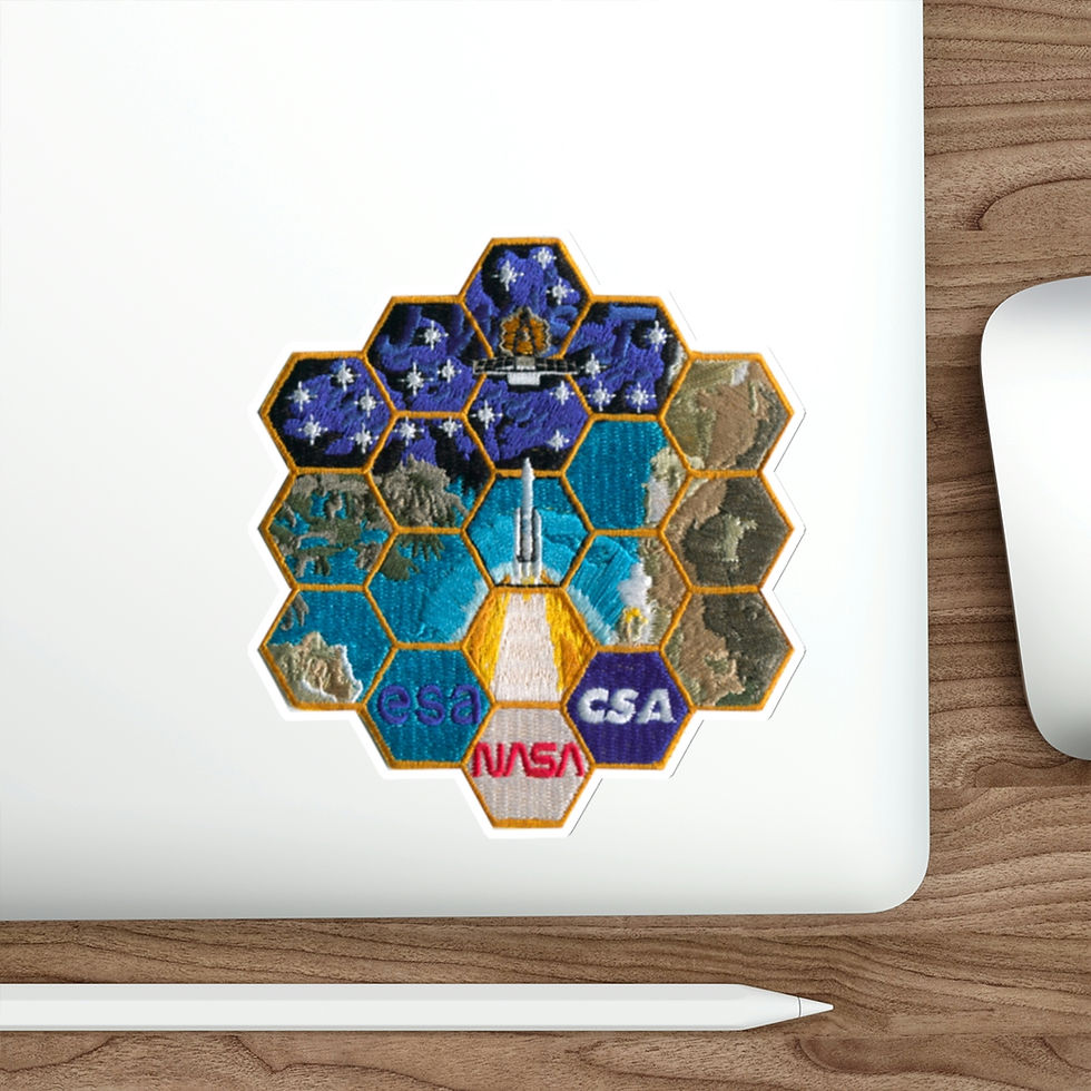 Thumbnail: Die-Cut Sticker Decal - JWST Honeycomb Patch - James Webb Space Telescope