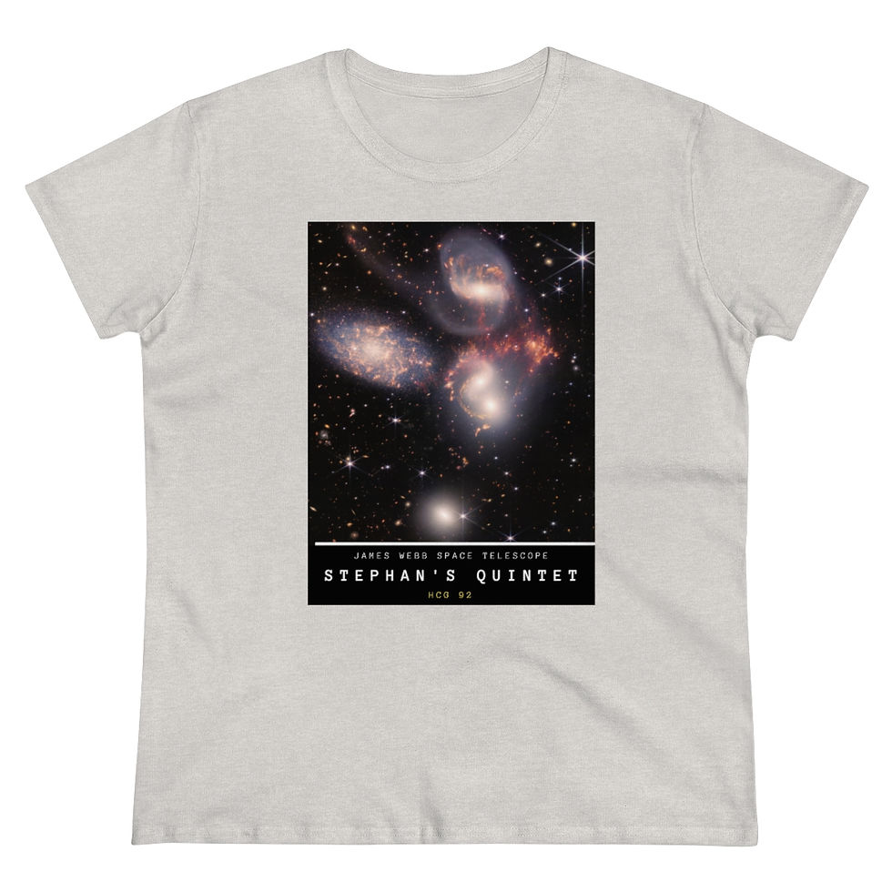 Miniature : Women's James Webb Space Telescope Stephan's Quintet Cotton T-shirt