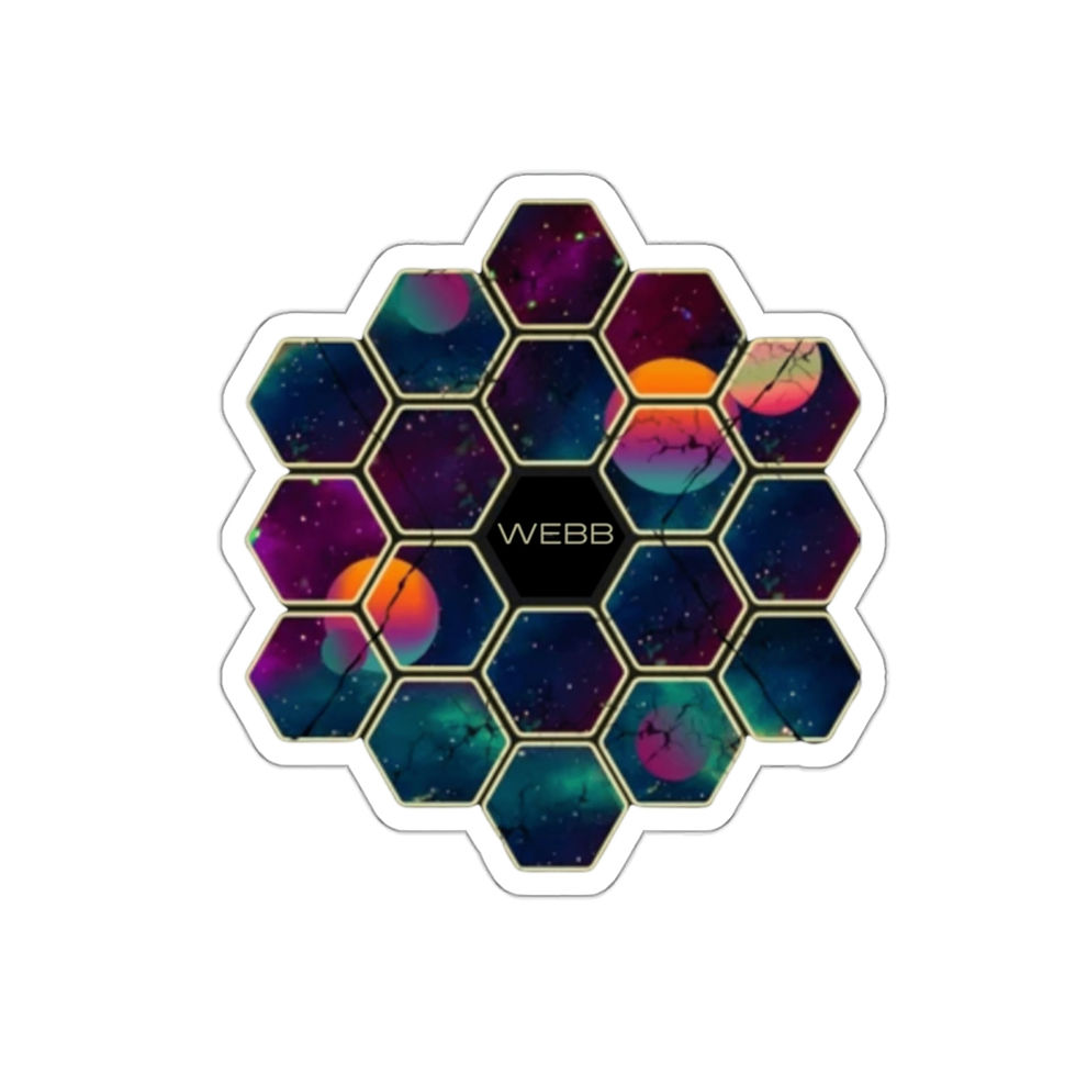 Miniatura: Die-Cut Sticker Decal - Mirror Exoplanet - James Webb Space Telescope NASA JWST