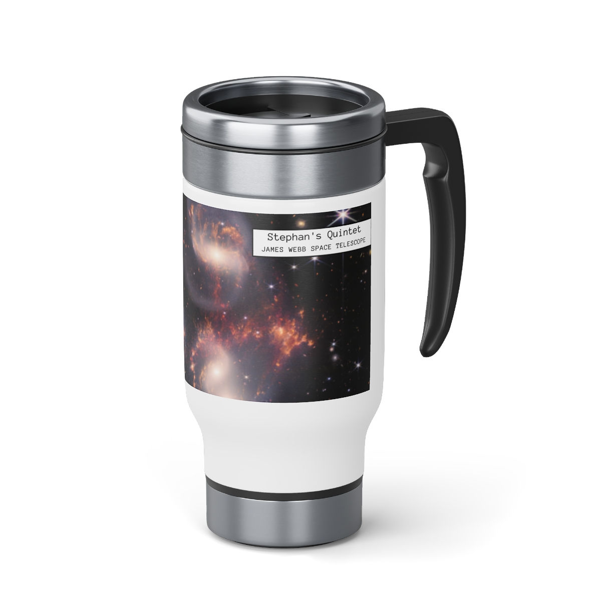 James Webb Space Telescope Stephan's Quintet Stainless Steel Travel Mug, 14oz