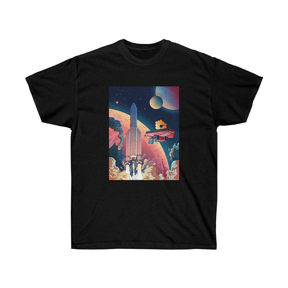 Miniature : Men's James Webb Space Telescope T-Shirt - Ariane 5 Launch _ JWST Ultra Tee