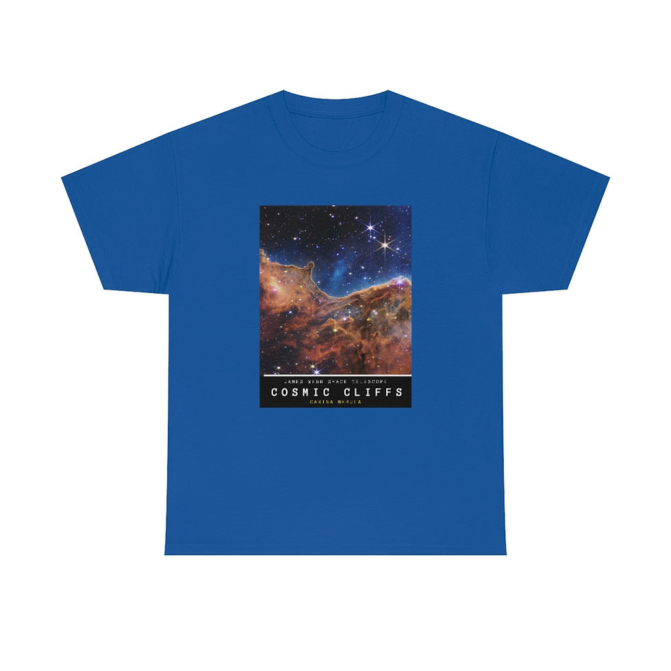 Thumbnail: Men's James Webb Space Telescope T-Shirt - Cosmic Cliffs Descriptive - JWST