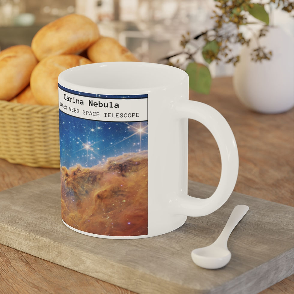 Miniature : James Webb Space Telescope Carina Nebula with Border Mug, 11oz, 15oz & 20oz