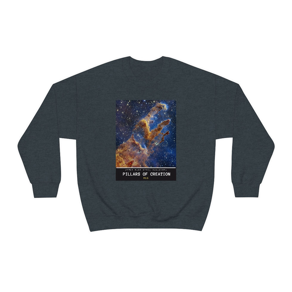 Thumbnail: Mens James Webb Space Telescope - JWST Pillars of Creation - Crewneck Sweatshirt