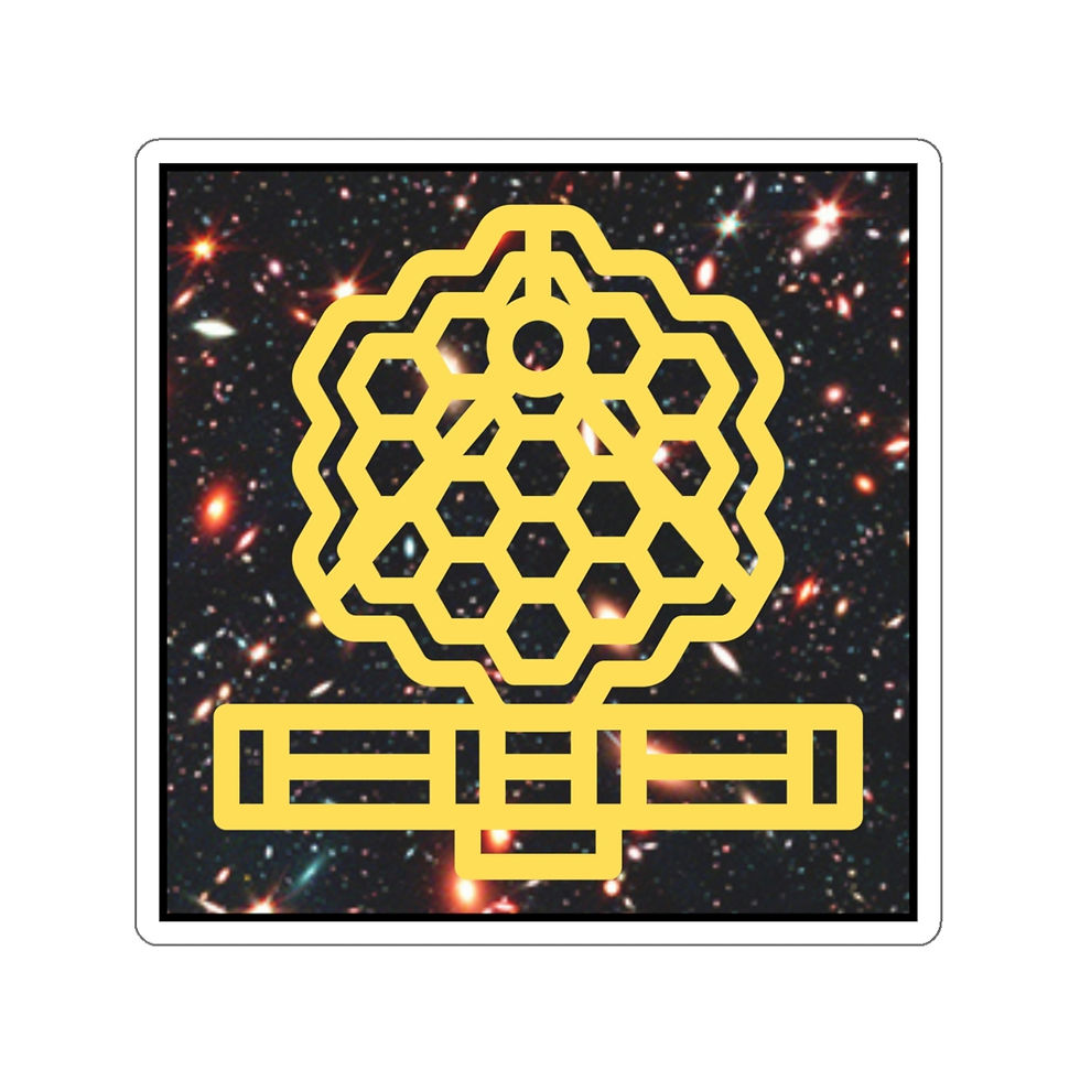 Miniatura: Die-Cut Sticker Decal - Gold Outline - James Webb Space Telescope NASA JWST