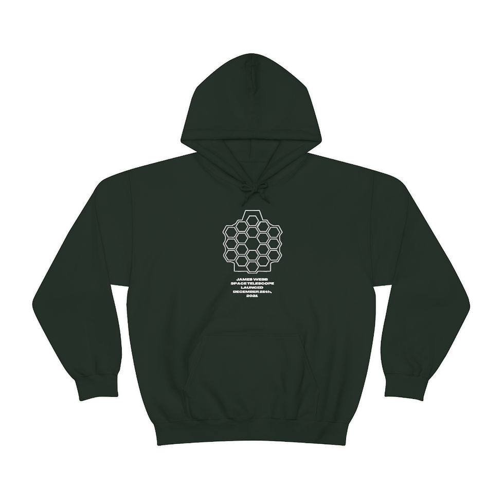 Thumbnail: Men's James Webb Space Telescope Launch Date Hooded Sweatshirt