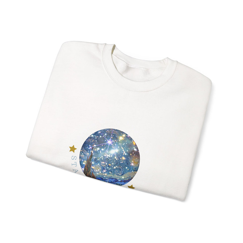 Thumbnail: JWST Starry Night - Women's James Webb Space Telescope - Crewneck Sweatshirt