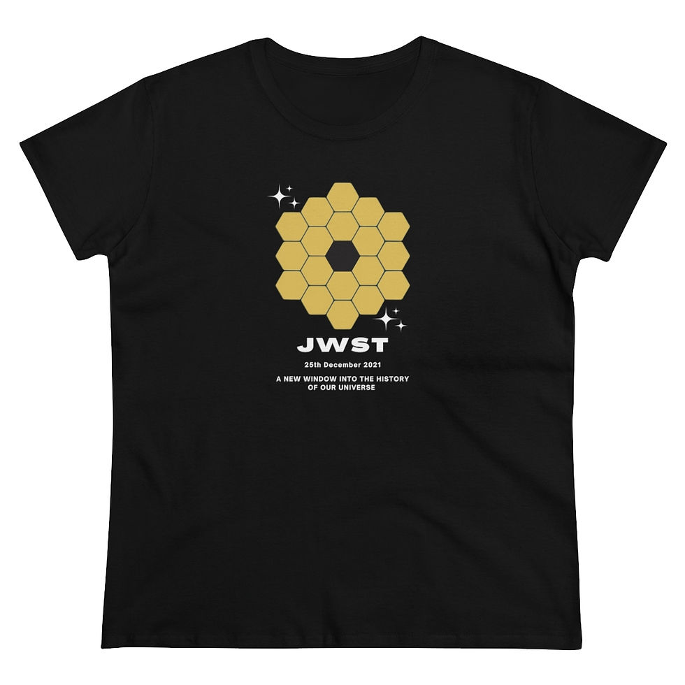 Thumbnail: Women's James Webb Space Telescope - Launch Date Cotton T-shirt