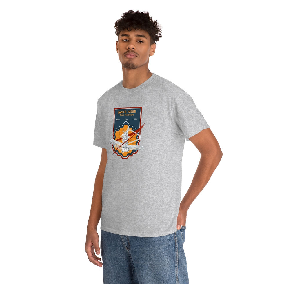 Thumbnail: Men's James Webb Space Telescope T-Shirt Tee - Profile Patch - NASA ESA CSA JWST