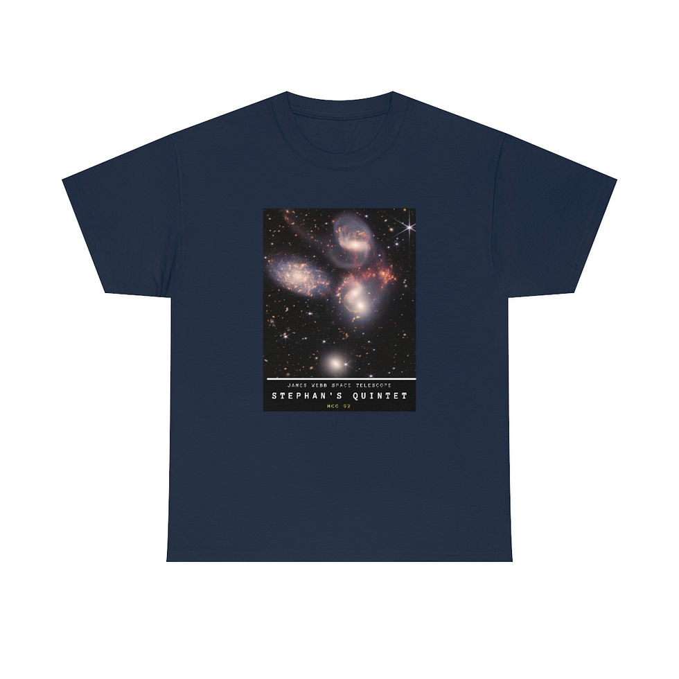 Miniatura: Men's James Webb Space Telescope T-Shirt - Stephan's Quintet Descriptive - JWST