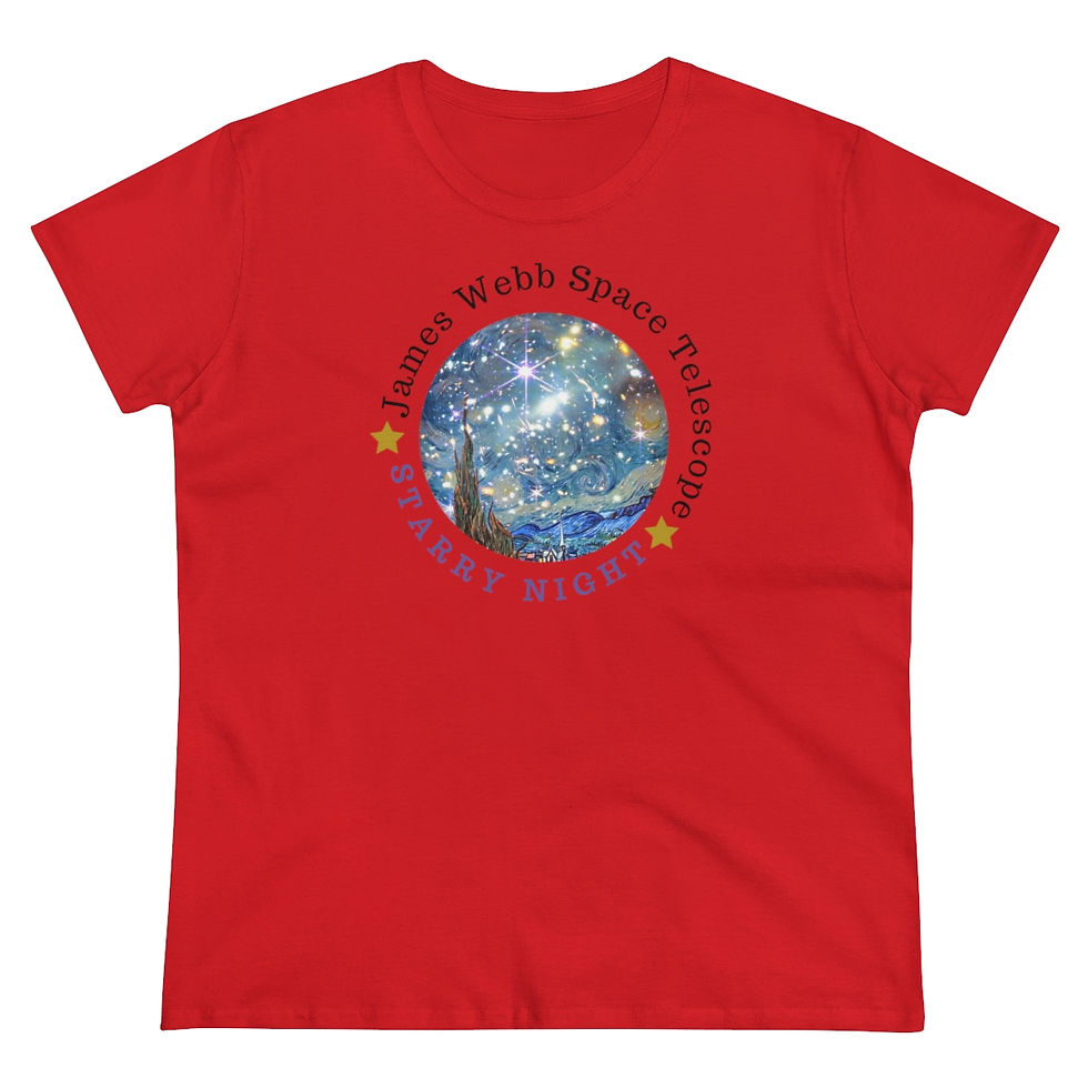 Thumbnail: Starry Night - Women's James Webb Space Telescope - JWST Cotton T-shirt