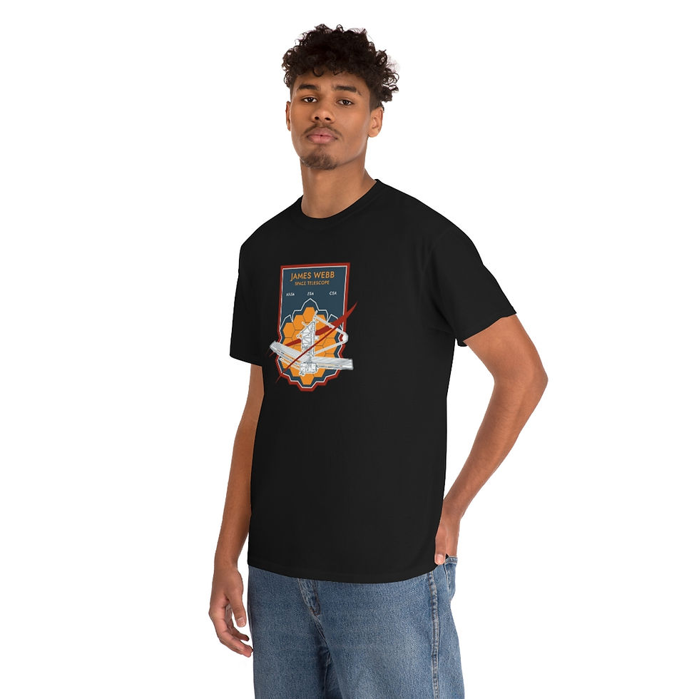 Thumbnail: Men's James Webb Space Telescope T-Shirt Tee - Profile Patch - NASA ESA CSA JWST
