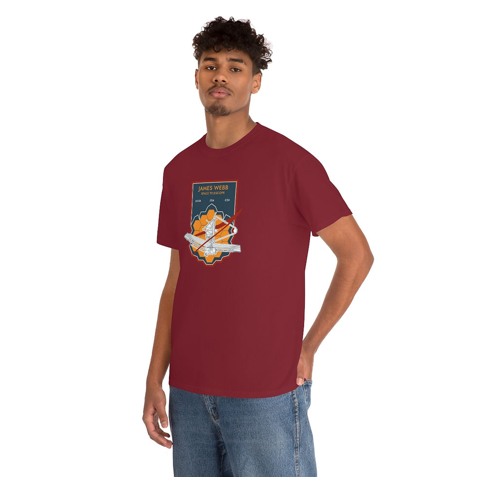 Thumbnail: Men's James Webb Space Telescope T-Shirt Tee - Profile Patch - NASA ESA CSA JWST