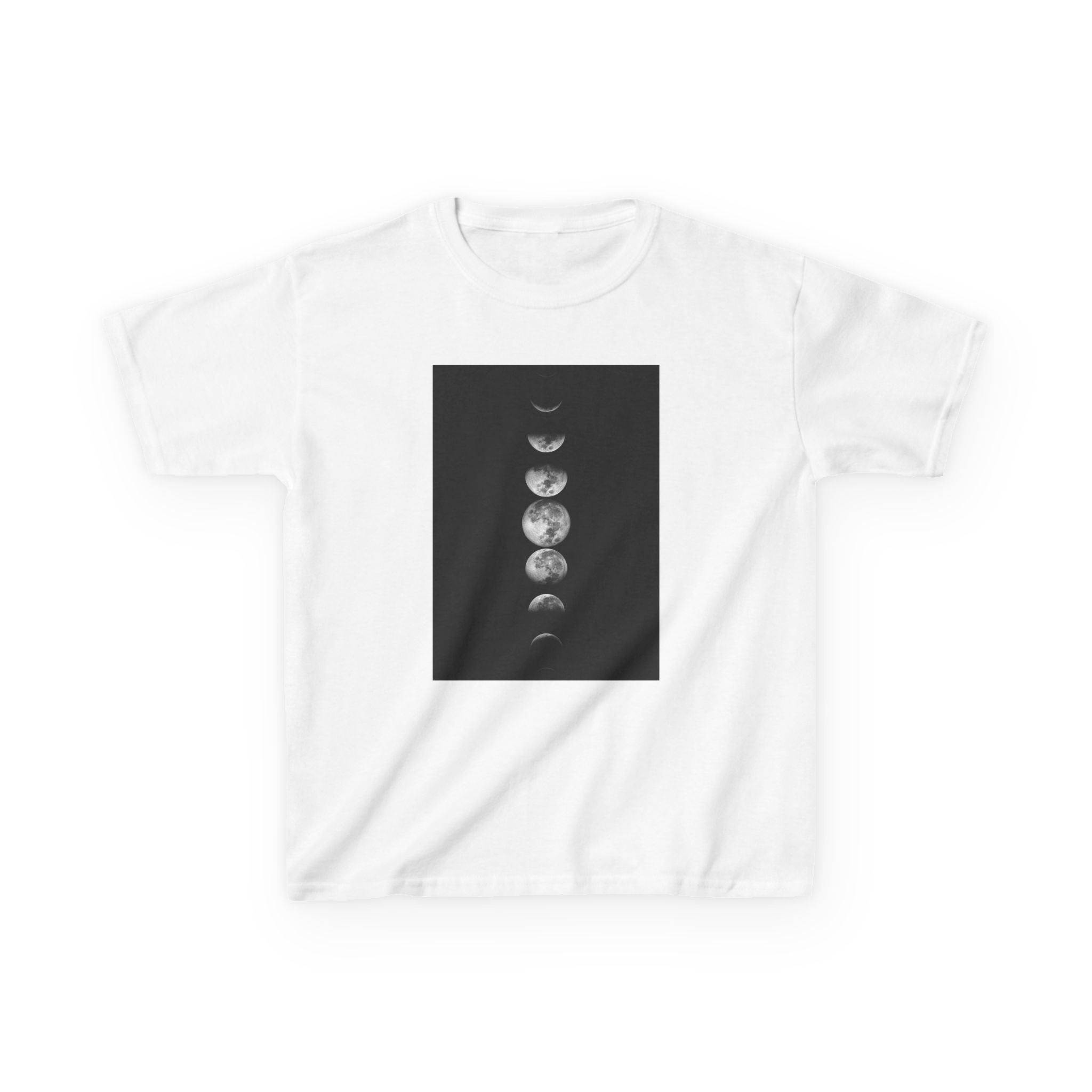 Youth Moon Phases Cotton T-Shirt - Space Tee