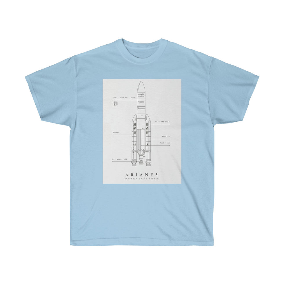 Miniatura: Men's James Webb Space Telescope T-Shirt Ultra Tee - Ariane 5 Rocket