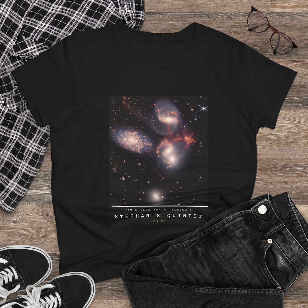 Thumbnail: Women's James Webb Space Telescope Stephan's Quintet Cotton T-shirt