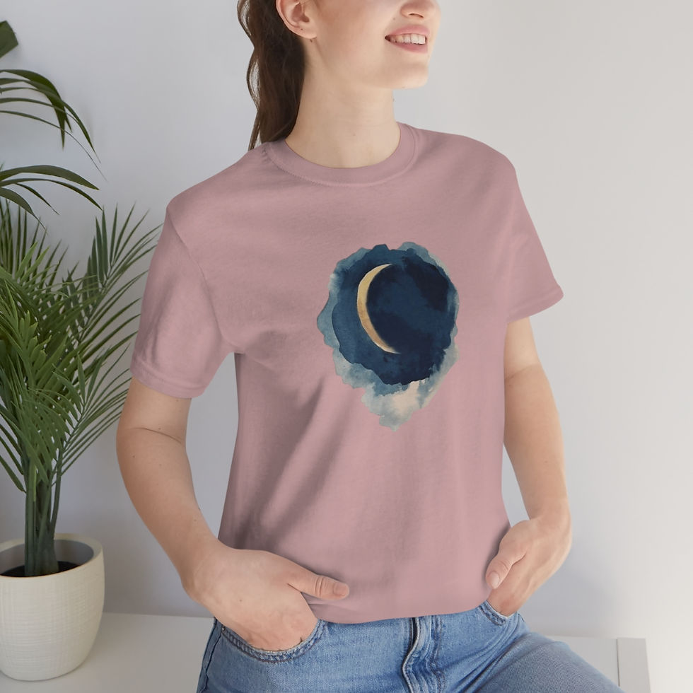 Thumbnail: Women's Watercolor Cresent Moon T-Shirt 