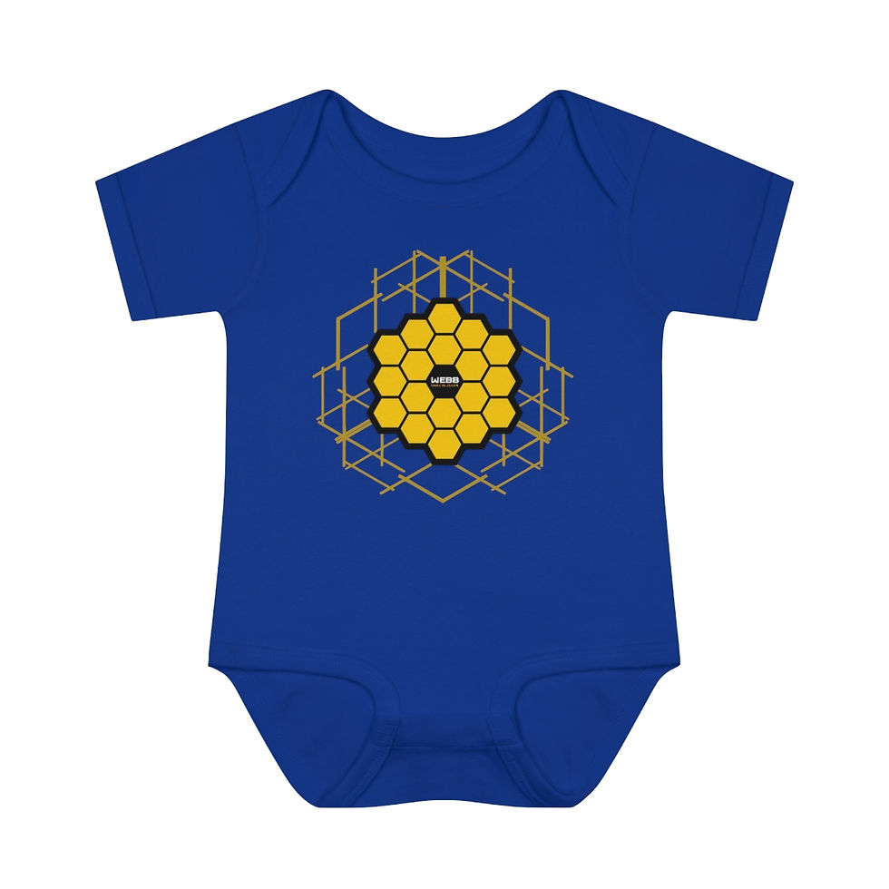 Miniature : Infant Baby James Webb Space Telescope - JWST Abstract Honeycomb Bodysuit