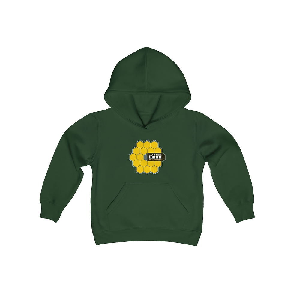Thumbnail: Youth Hoodie - JWST Honeycomb - James Webb Space Telescope - Hooded Sweatshirt