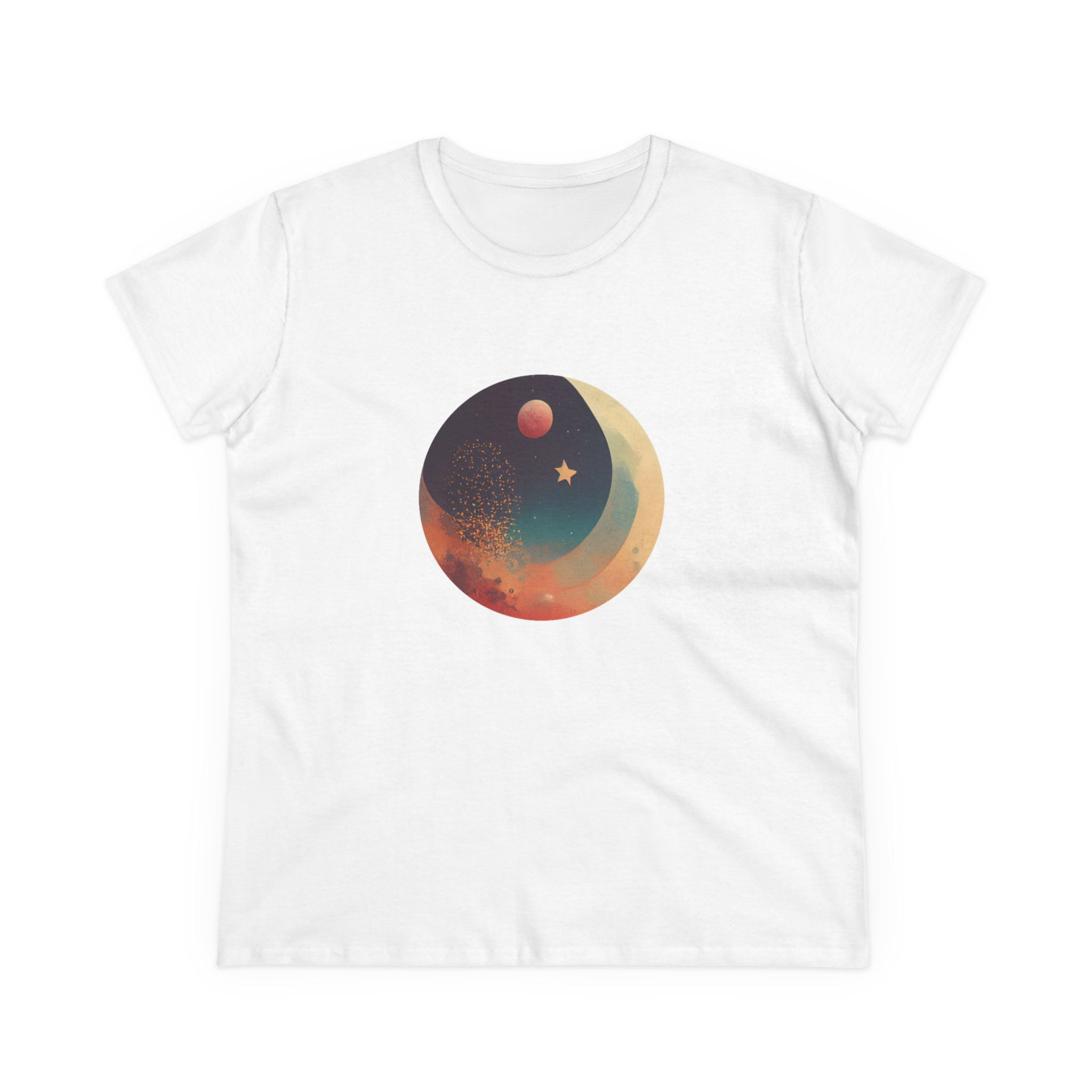 Women's Crescent Moon Cotton T-shirt